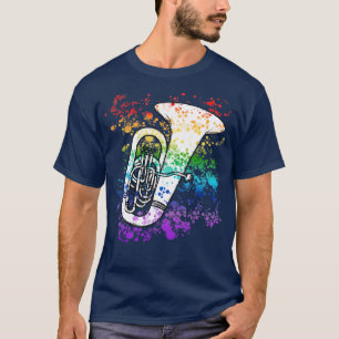 Tuba Rainbow Colours Tubaist Brass Musician T-Shirt