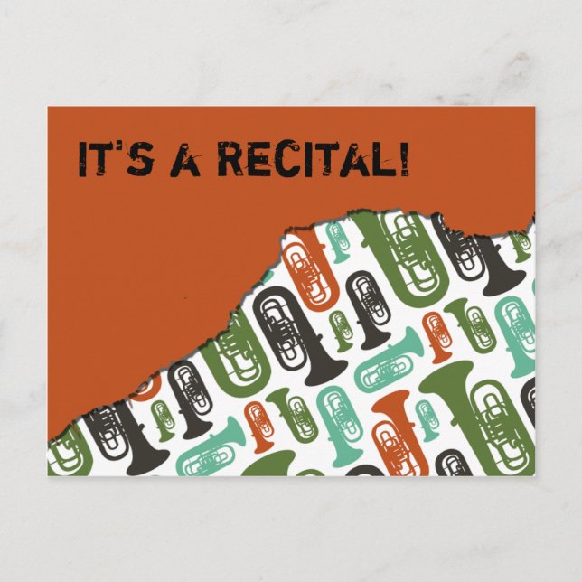 Tuba Recital Invitation Postcard (Front)