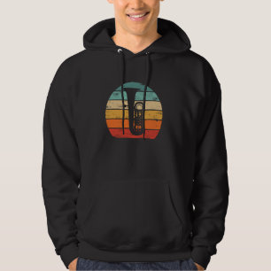 Tuba retro sunset grunge tubist motif for tuba pla hoodie