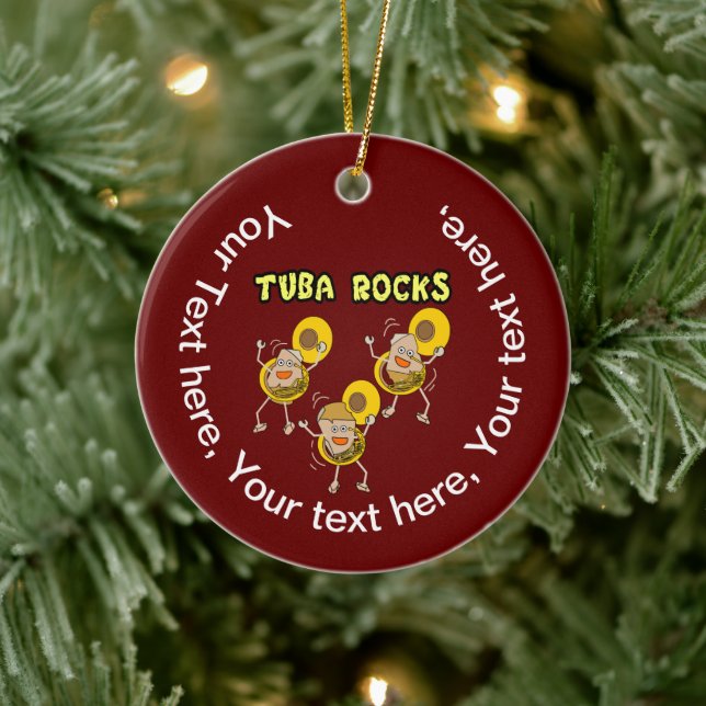 Tuba Rocks Ceramic Ornament (Tree)