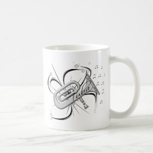 Tuba Silver and Notes Coffee Mug