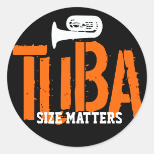 TUBA Size Matters Round Sticker