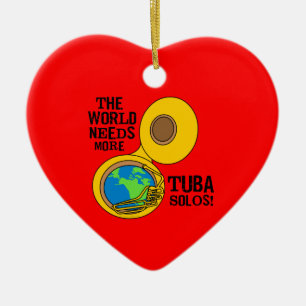 Tuba Solos Ceramic Ornament