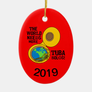Tuba Solos Ceramic Ornament