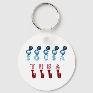 tuba sousa instruments key ring