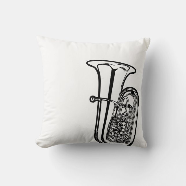 Tuba Sousaphone Reversible Pillow (Front)