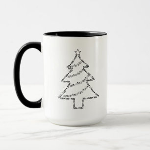 Tuba Text Christmas Tree Mug