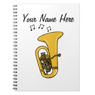 Tuba Tubaist Brass Musician Music Teacher Custom Notebook