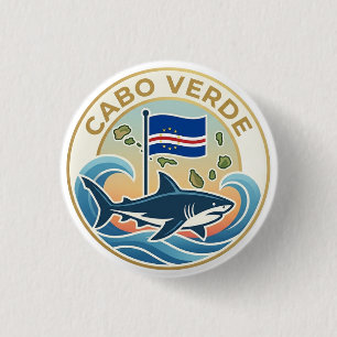 Tubarões Azuis - Cabo Verde 3 Cm Round Badge