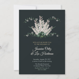 Tuberose and Star Jasmine Night Wedding Invite