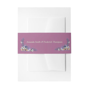 Tuberose & Lavender Blooms Invitation Belly Band