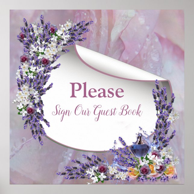 Tuberose & Lavender Blooms Poster (Front)