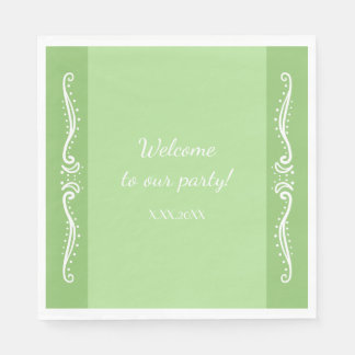 Tuberose Leaves Personalized Party Paper Napk Napkin