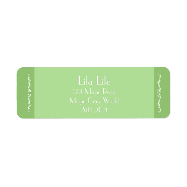 Tuberose Leaves Personalized Return Address Label (Front)