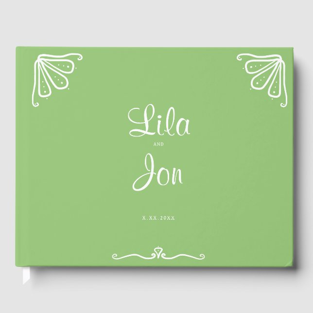 Tuberose Personalized Wedding Guestbook (Front)