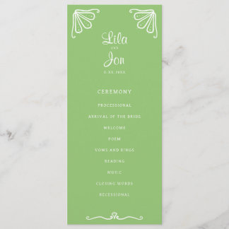 Tuberose Personalized Wedding Program