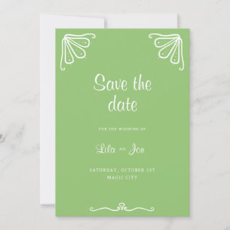 Tuberose Personalized Wedding Save The Date Card