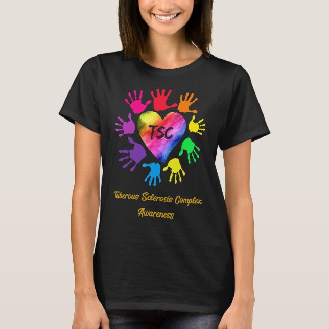 Tuberous Sclerosis Complex Awareness Hands T-Shirt (Front)