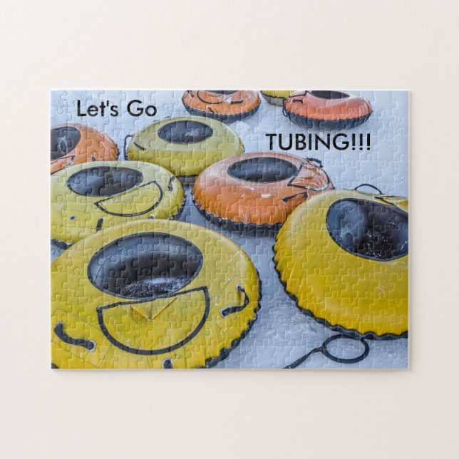 Tubes for Snow Tubing - Winter Fun Jigsaw Puzzle (Horizontal)