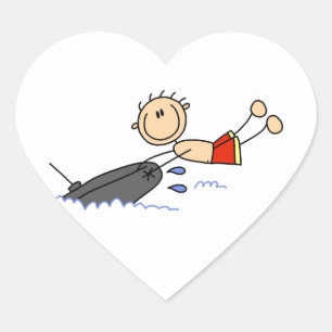 Tubing Stick Figure Heart Sticker