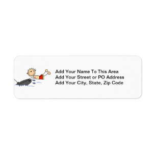 Tubing Stick Figure Return Address Label