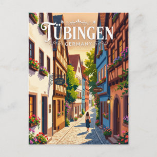 Tübingen Old Town Alley Germany Postcard