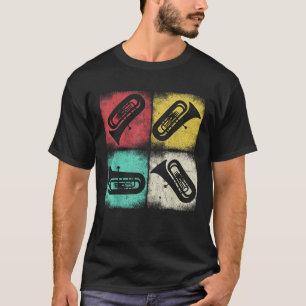Tubist Brass Music Retro Style Vintage Tuba Player T-Shirt
