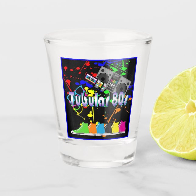 Tubular 80s shot glass (Front)
