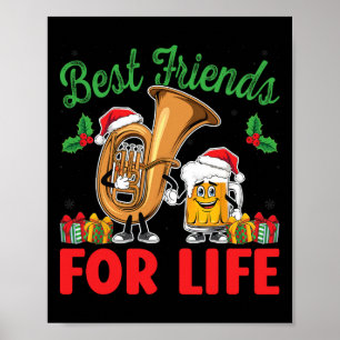 Tuby And Beer Best Friends Christmas Tuby Music Lo Poster
