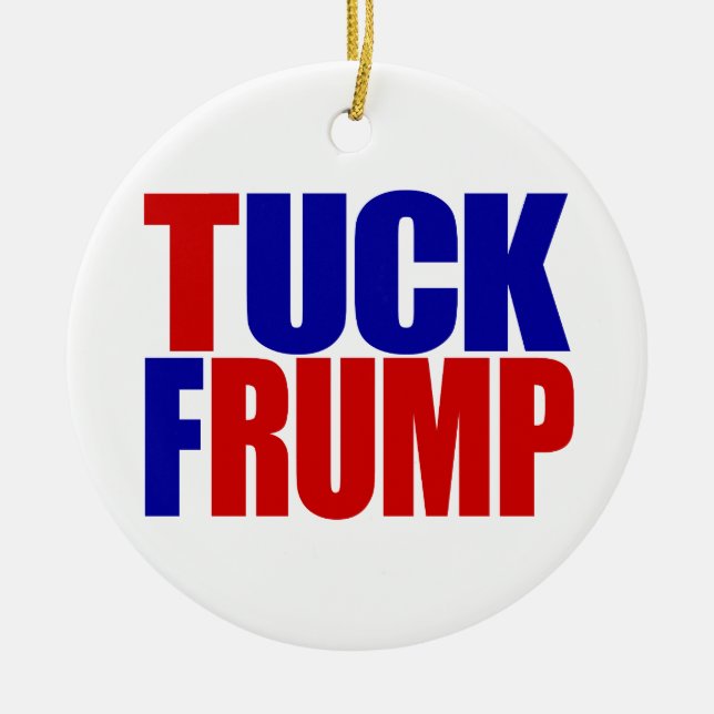 "TUCK FRUMP" CERAMIC TREE DECORATION (Front)