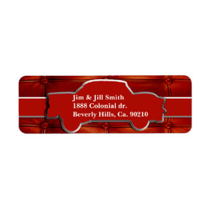 Tuck N Roll Muscle Car Monogram Return Address Label