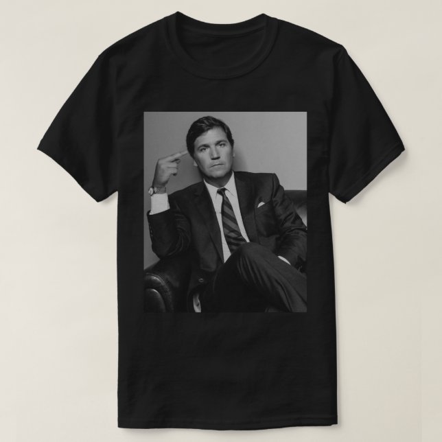 Tucker Carlson Middle Finger Classic T-Shirt (Design Front)