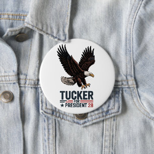 Tucker President 2028 America First Sovereignty 10 Cm Round Badge