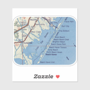 Tuckerton NJ Vintage Map