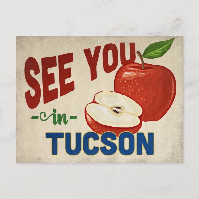 Tucson Arizona Apple - Vintage Travel Postcard (Front)