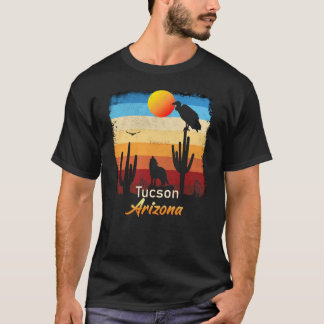 Tucson Arizona AZ Sunset Coyote Vulture Cactus Des T-Shirt