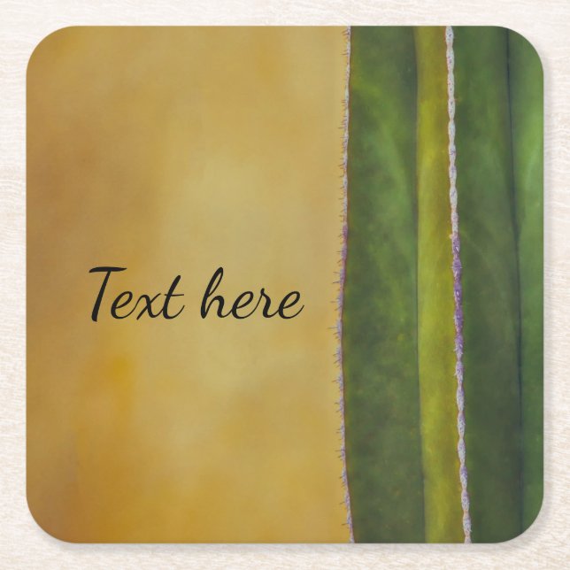 Tucson Arizona cactus Square Paper Coaster (Front)