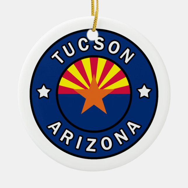 Tucson Arizona Ceramic Ornament (Front)