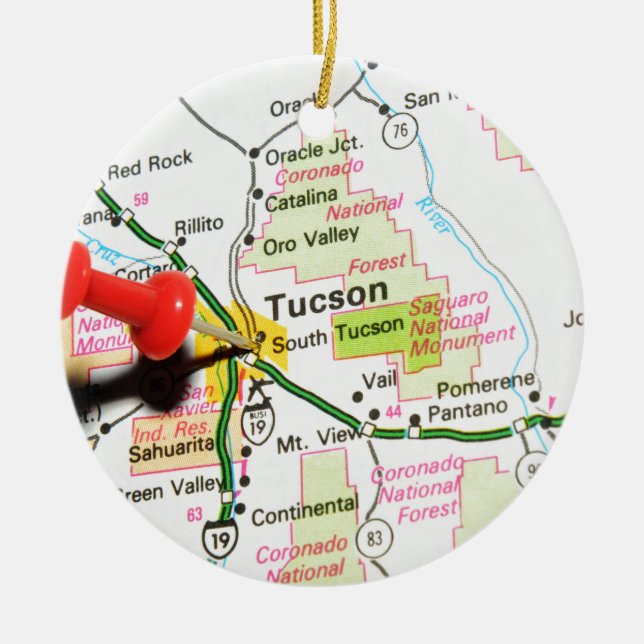Tucson, Arizona Ceramic Ornament (Front)