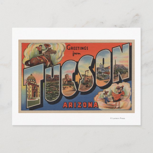 Tucson, Arizona - Large Letter Scenes Postcard (Front)