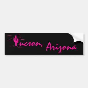 Tucson Arizona Neon Desert Nights Saguaro Cactus Bumper Sticker