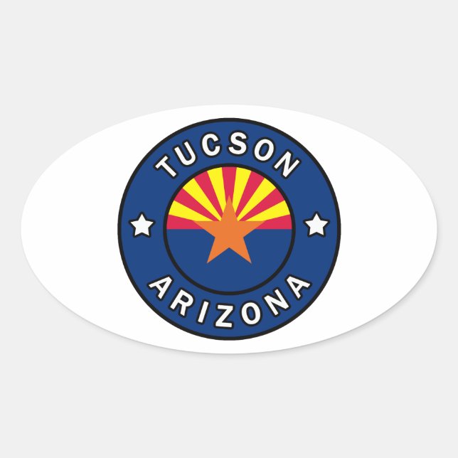 Tucson Arizona Oval Sticker (Front)