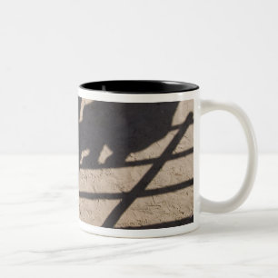 Tucson, Arizona: Shadows of Rodeo competitors Two-Tone Coffee Mug