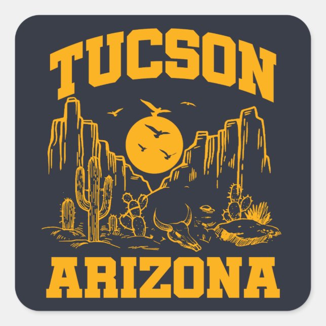 Tucson,Arizona Square Sticker (Front)