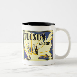Tucson, Arizona The Sunshine City Two-Tone Coffee Mug