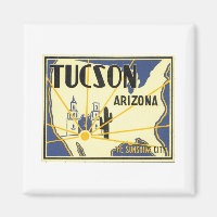 Tucson Arizona The Sunshine City Vintage Poster