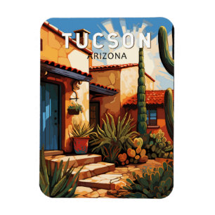 Tucson Arizona Travel Art Vintage Magnet