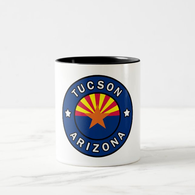 Tucson Arizona Two-Tone Coffee Mug (Center)