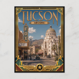 Tucson Arizona Vintage Art Deco Golden Age Postcard