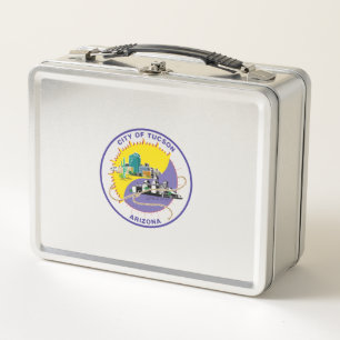 Tucson city flag metal lunch box